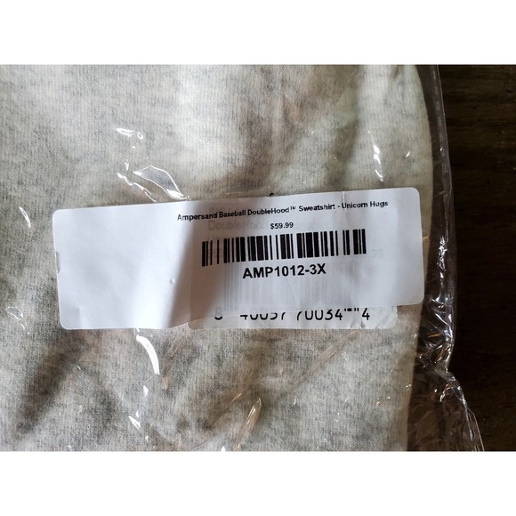 NWT Ampersand Ave Oatmeal Navy Pink Double Hood L/S Hoodie Size XXXL - Picture 3 of 5